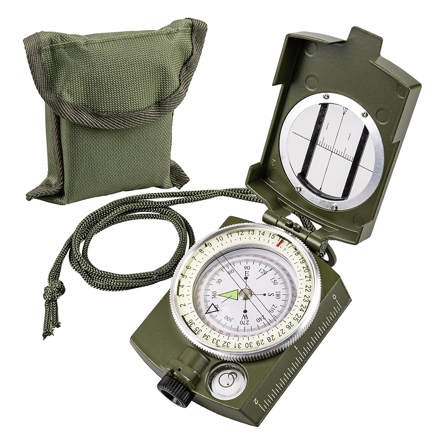 Compass Lensatic - Tactical Survival Compass - Waterproof &
