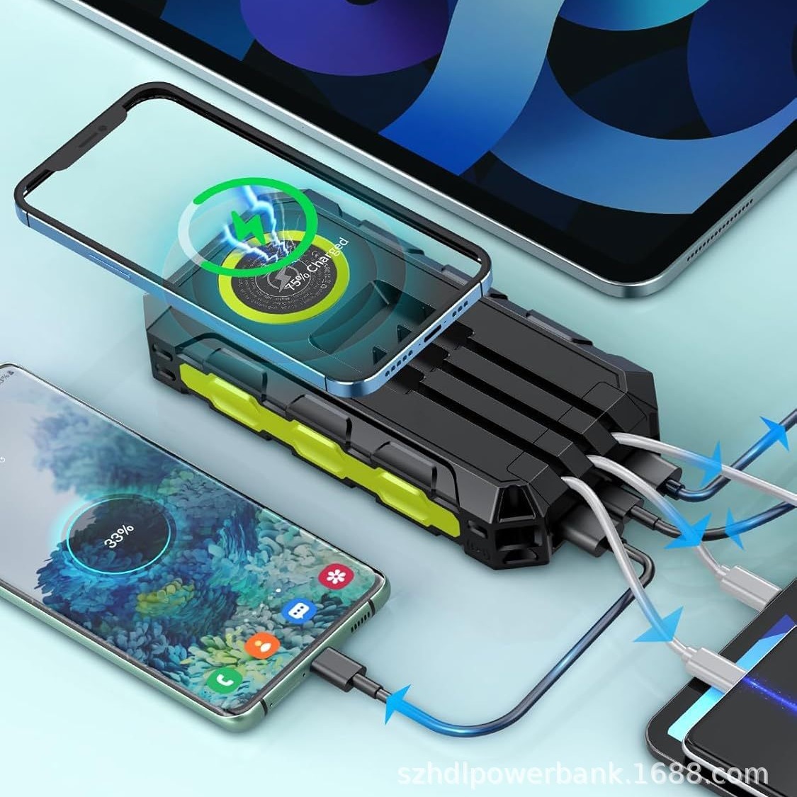 30000mAh Power Bank Waterproof - مراجعة Solar Emergency Charger وسعره