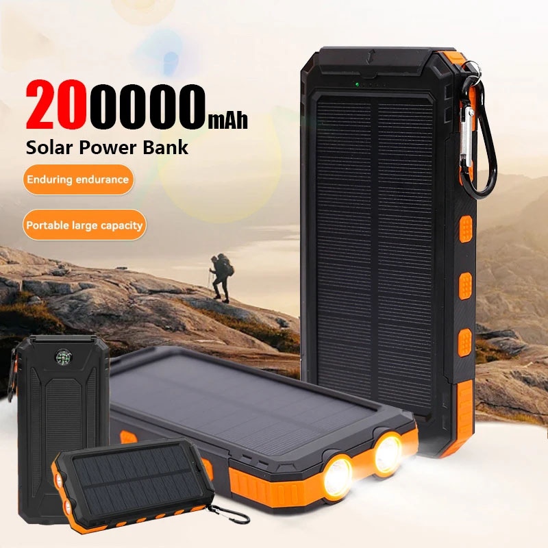 200000mAh Solar Power Bank Por - مراجعة Solar Emergency Charger وسعره