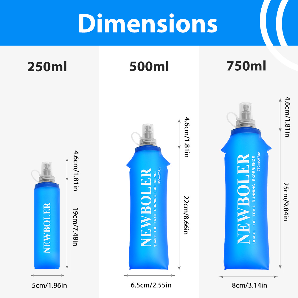250/500/750ML Water Bottle TPU - مراجعة Water Bag Collapsible وسعره