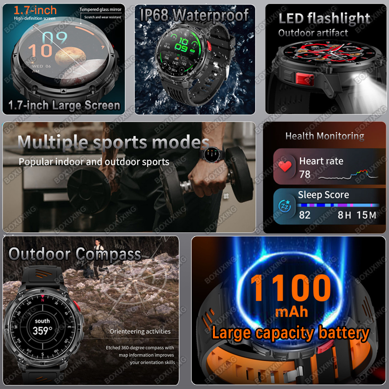 New Military Grade 1100mAh Bat - مراجعة Compass Lensatic وسعره