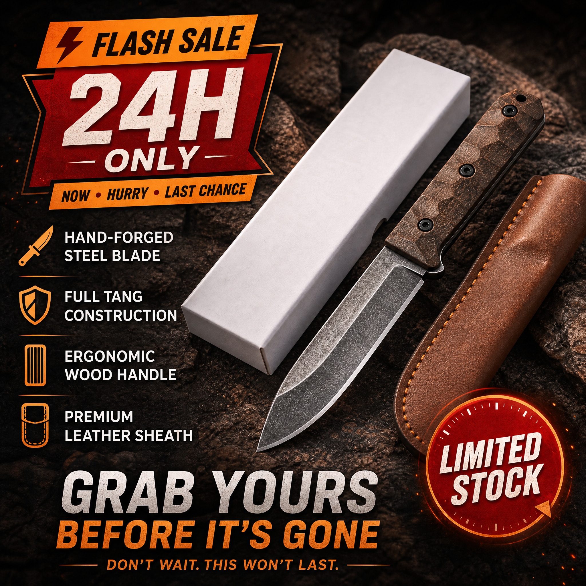 Precision-ground Outdoor Utili - مراجعة Bushcraft Knife Fixed وسعره