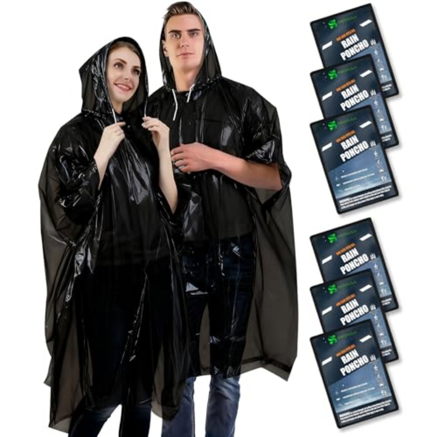Disposable Rain Ponchos for /A - مراجعة Emergency Poncho Rain وسعره