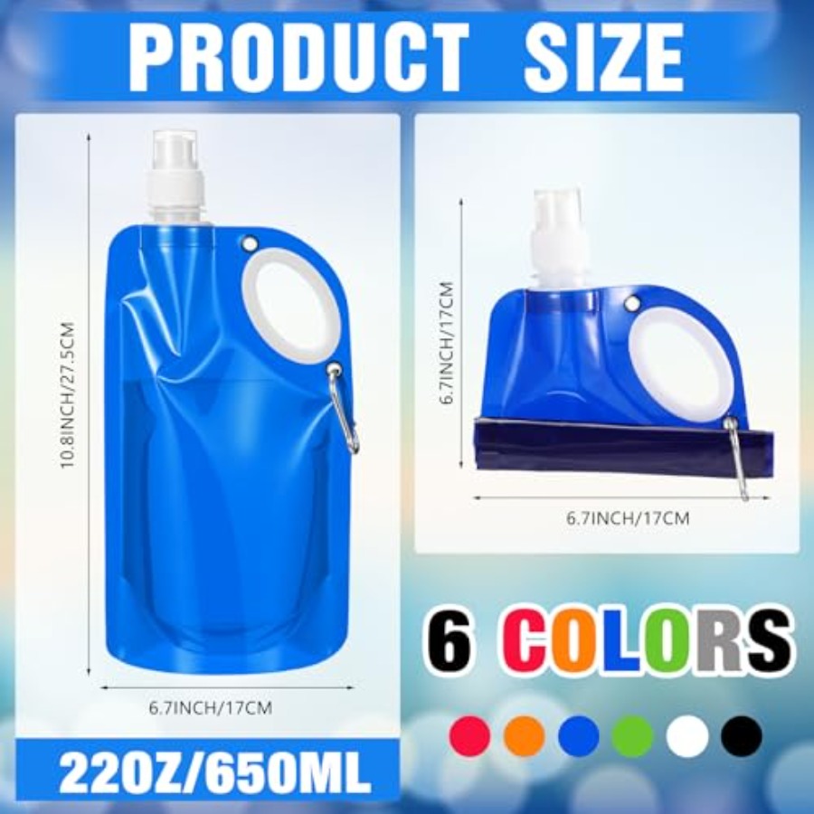 22 oz Collapsible Water Bottle - مراجعة Water Bag Collapsible وسعره