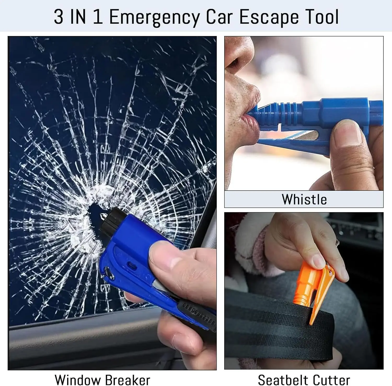 Safety Hammer Car Escape Tool  - مراجعة Rescue Rope Throw وسعره