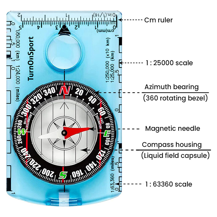 Professional Waterproof Campin - مراجعة Compass Lensatic وسعره