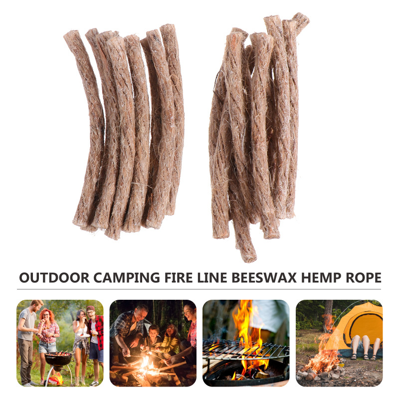 10Pcs Survival Wick Hemp Cord  - مراجعة Fire Starting Kit وسعره