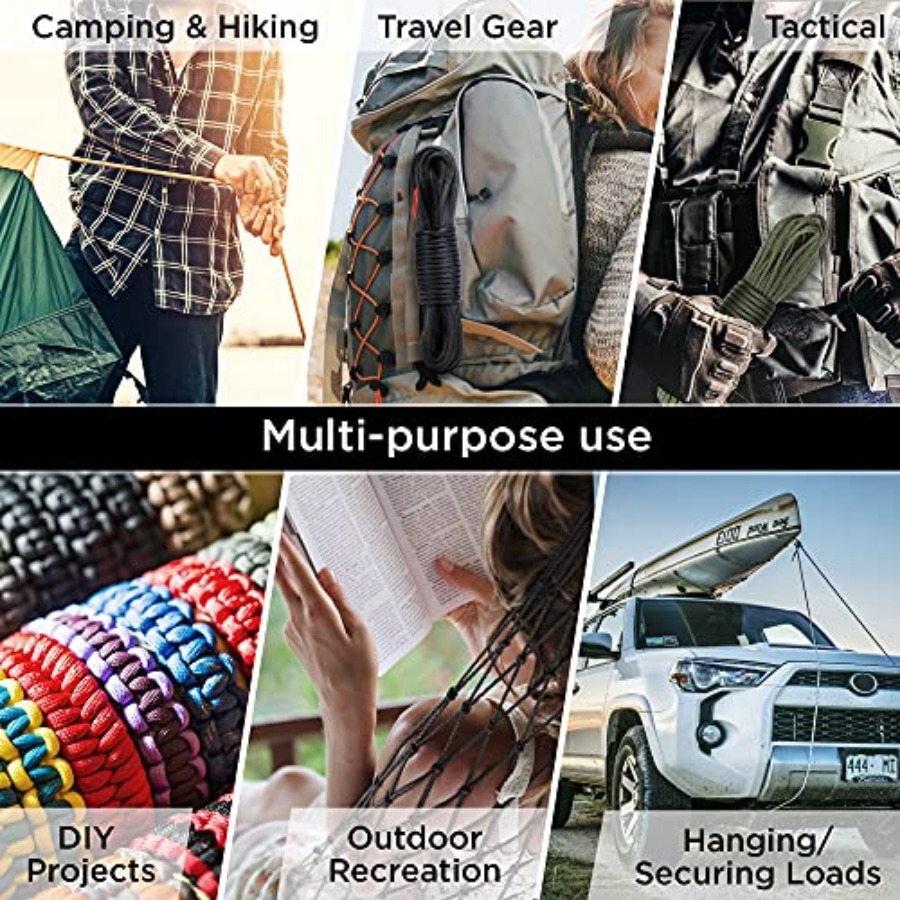 Reflective Paracord Rope 1000  - مراجعة Para Cord 1000Ft وسعره