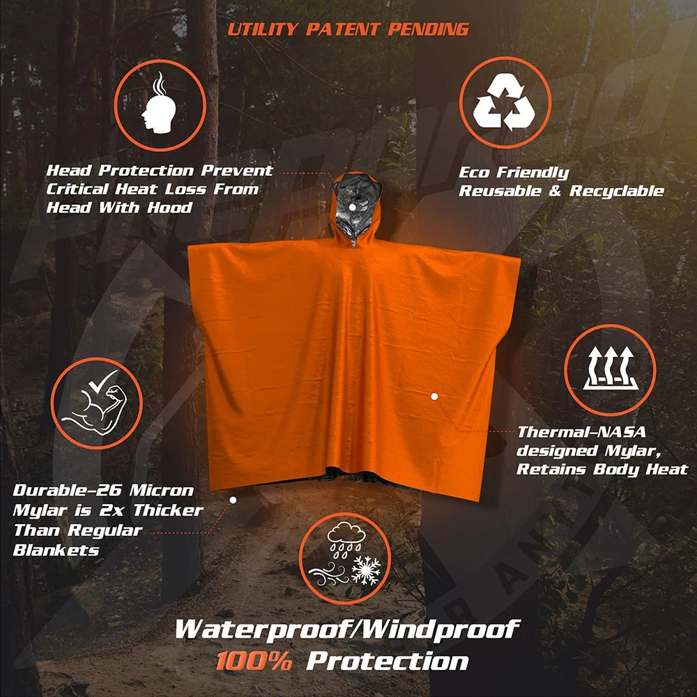 LIFE poncho Emergency Survival - مراجعة Survival Blanket Reflective وسعره