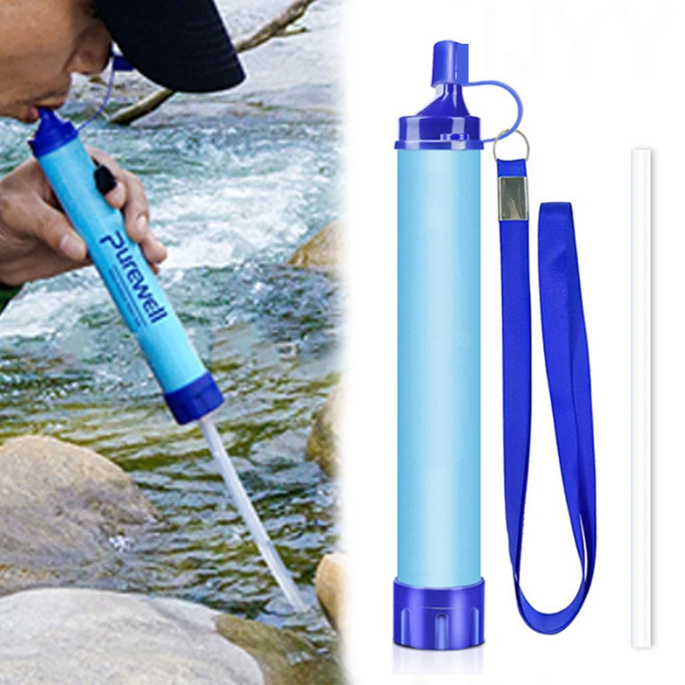 1pc Outdoor Mini Water Filter  - مراجعة Water Purification Straw وسعره
