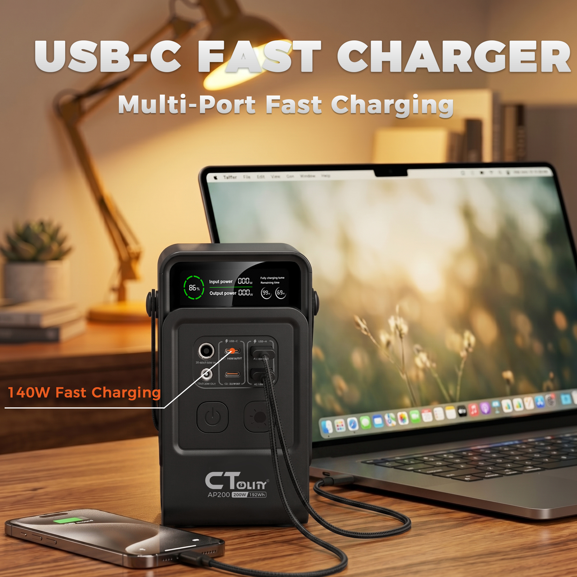 CTOLITY AP200 AP1000 Black sty - مراجعة Solar Emergency Charger وسعره