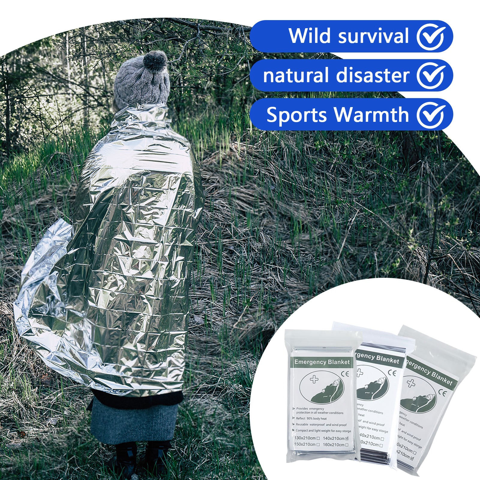 Outdoor emergency blanket port - مراجعة Survival Blanket Reflective وسعره