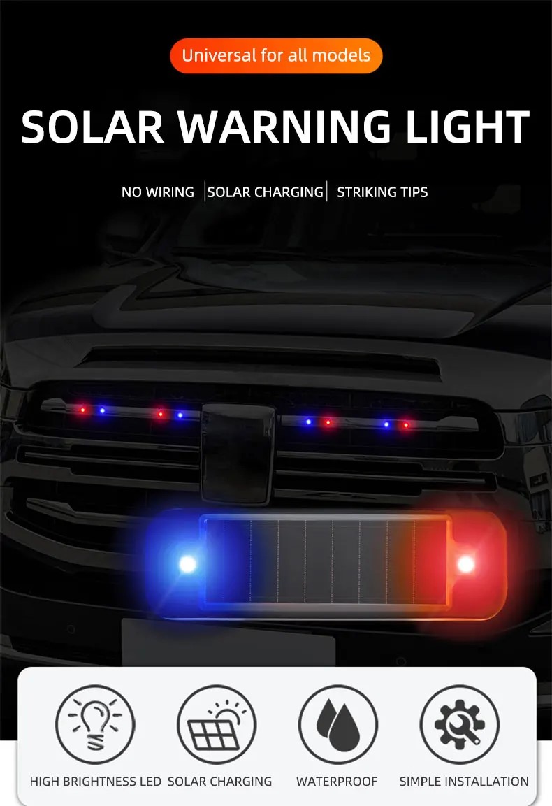 Mini LED Solar Power Car Warni - مراجعة Sos Light Strobe وسعره