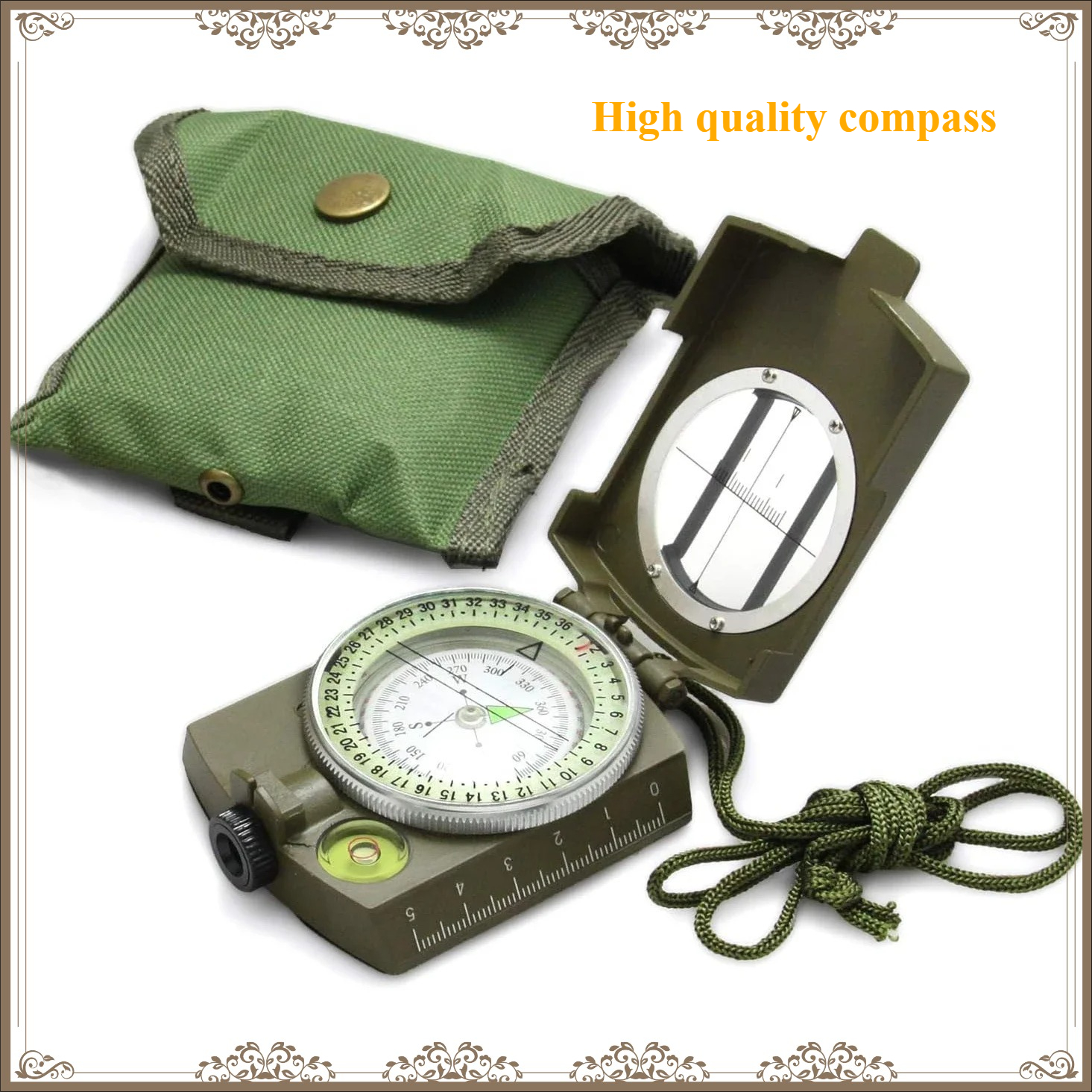 Waterproof Shockproof Tactical - مراجعة Compass Lensatic وسعره