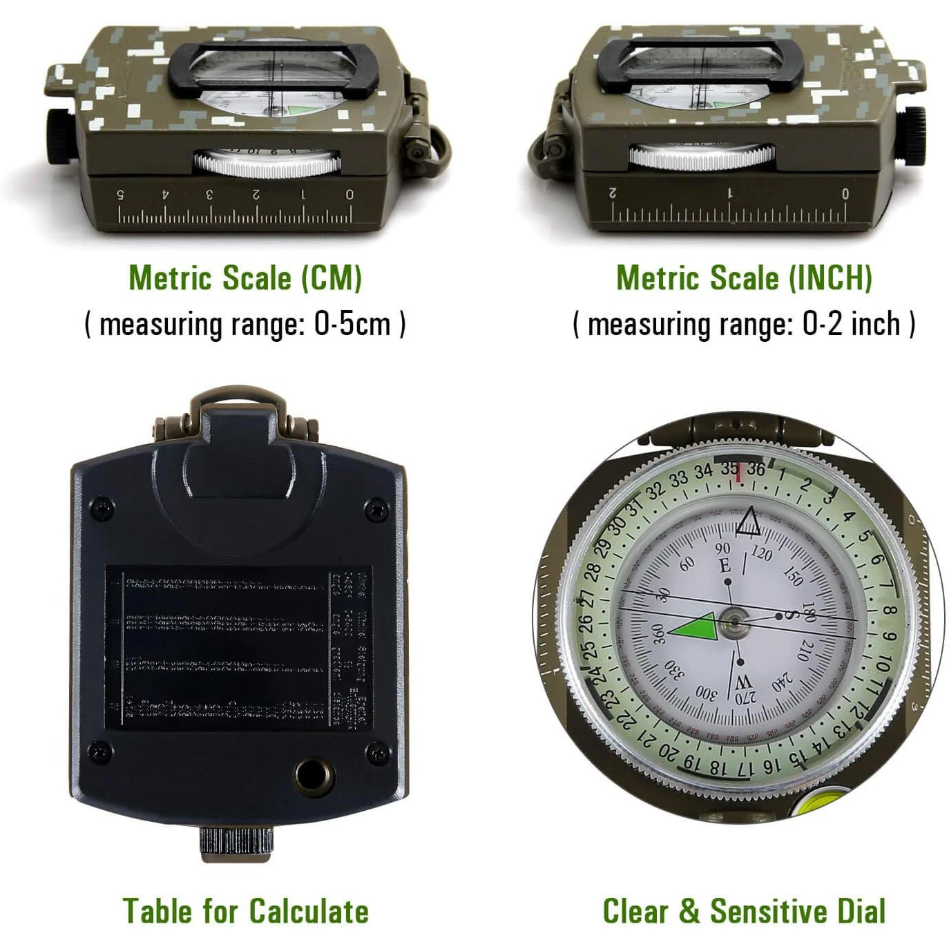Waterproof Shockproof Tactical - مراجعة Compass Lensatic وسعره